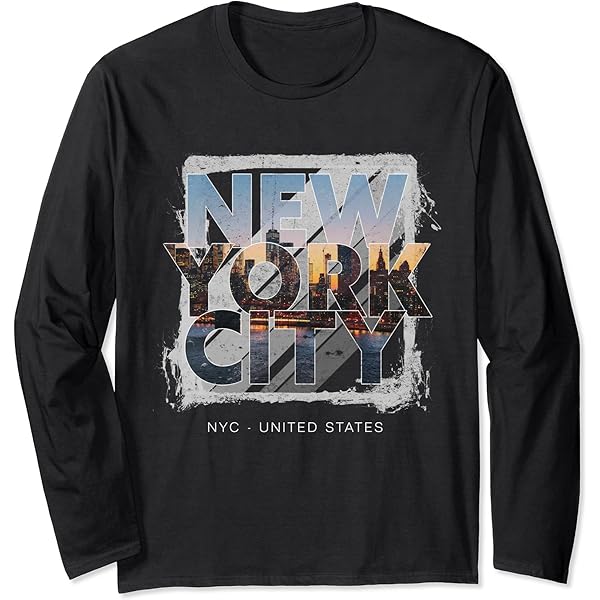 Amazon.com: New York City Skyline New York Long Sleeve T