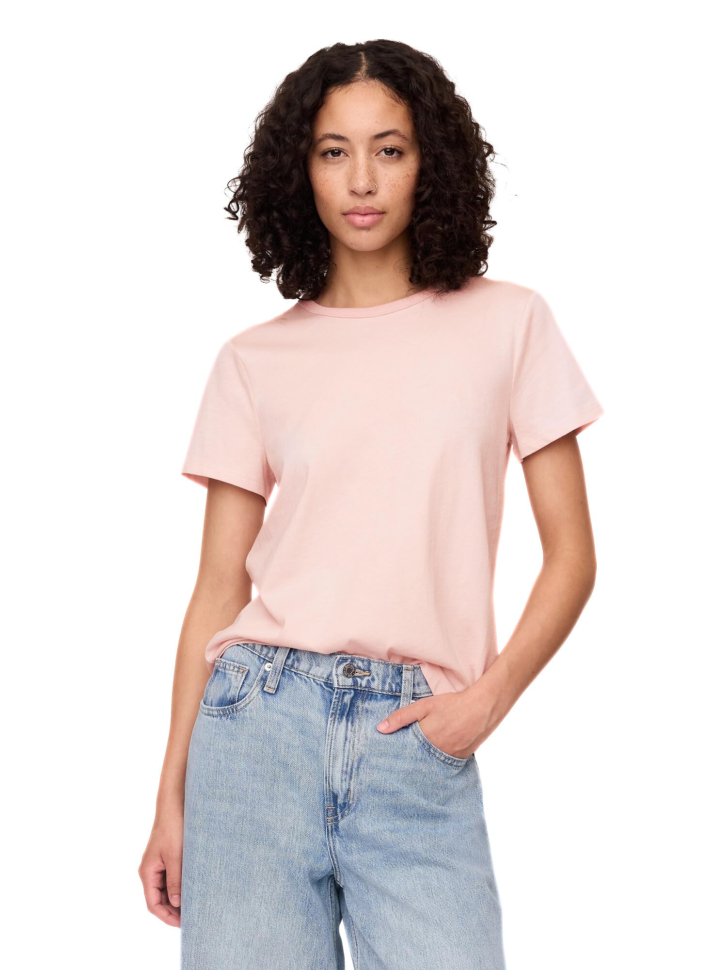 GAP Womens Favorite Crewneck Tee T-Shirt Misty Rose XXL