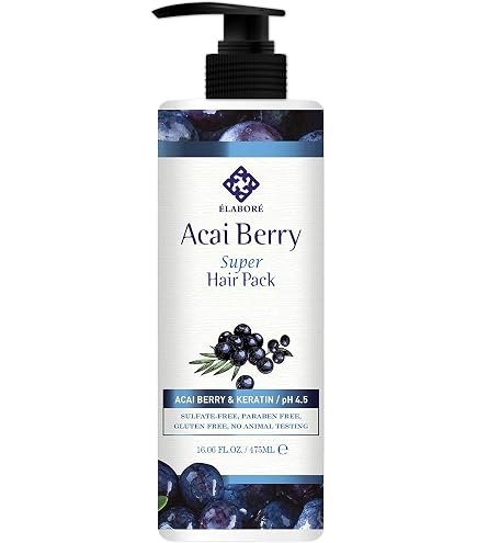 Amazon.com : Elabore Acai Berry Super Hair Pack & (Sulfate Free