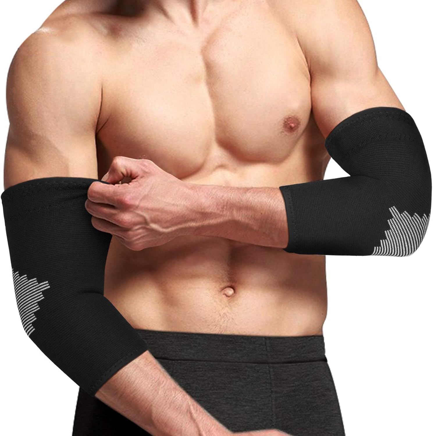 AVIDDA Elbow Support Sleeve for Men Women Antislip Elbow Brace Compression Arm Supports for
