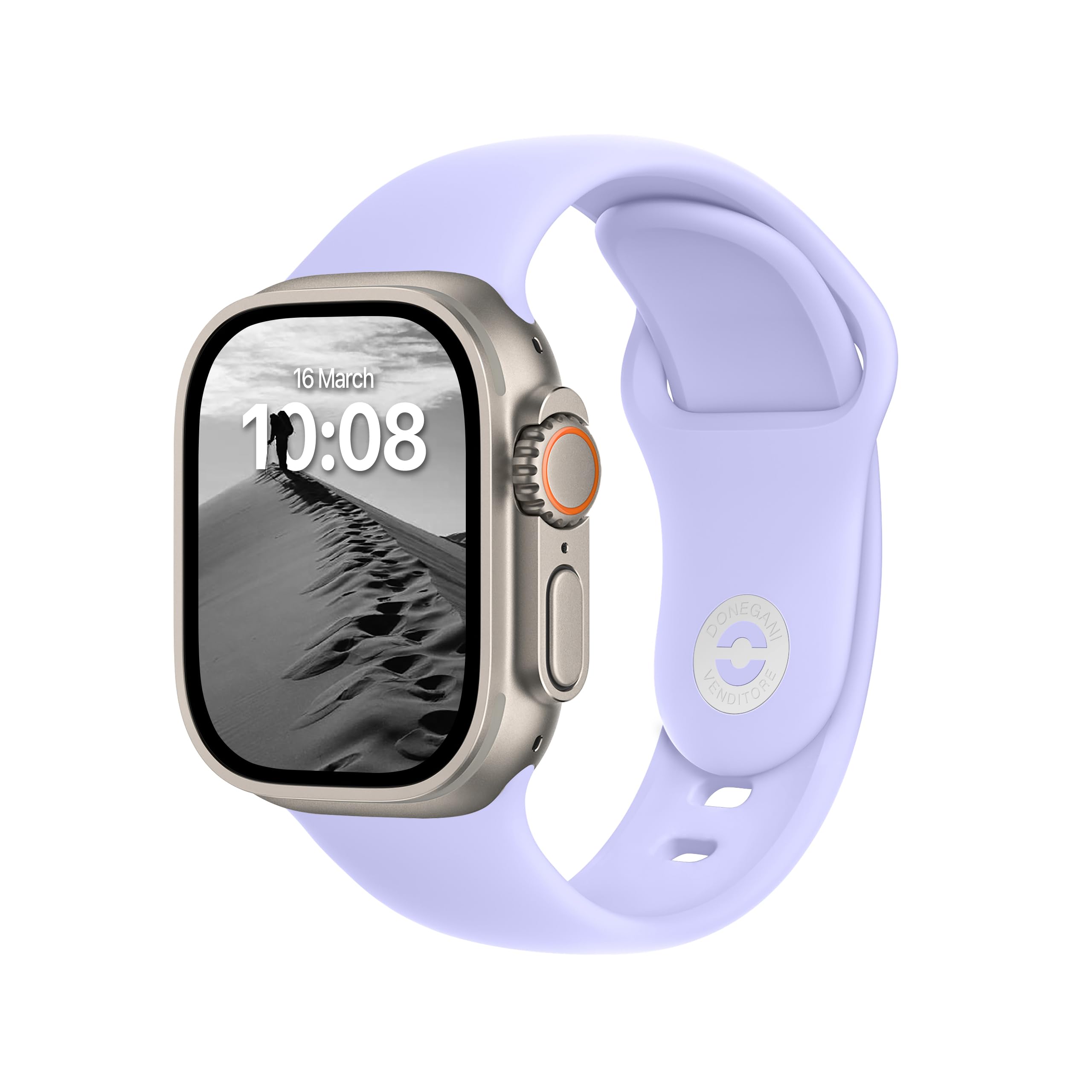 DONEGANI SB Straps for Apple Watch Band Silicone series Ultra 3 2 49mm, Series 11 10 46mm, 9 8 7 45mm 41mm, SE 6 5 4 44mm 40mm, 3 2 1 42mm 38mm Men Women iWatch, Purple Fog — image 1