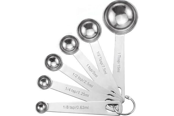 Rena Chris Measuring Spoons, Premium Heavy Duty 18/8 Stainless Steel Measuring Spoons Cups Set, Small Tablespoon with Metric