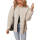 Dokotoo Womens Quilted Lightweight Jackets Button Down Puffer Jacket Coats Padded Outwear with Pockets
