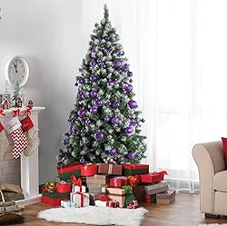 Prextex Christmas Tree Ornaments - Purple Christmas