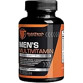 NutriTorch Multivitamin for Men – Adult Dietary Supplement with Vitamins A, C & D, Minerals & Antioxidants for Immune Support, Increased Energy & Mental Alertness - 60 Count