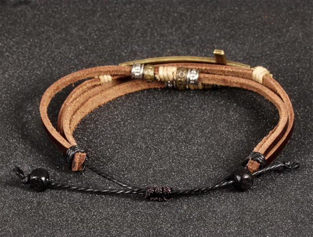 Feraco Religious Cross Wrap Bracelets Women Leather Christian Jewelry For Confirmation Gifts, Adjustable: Clothing