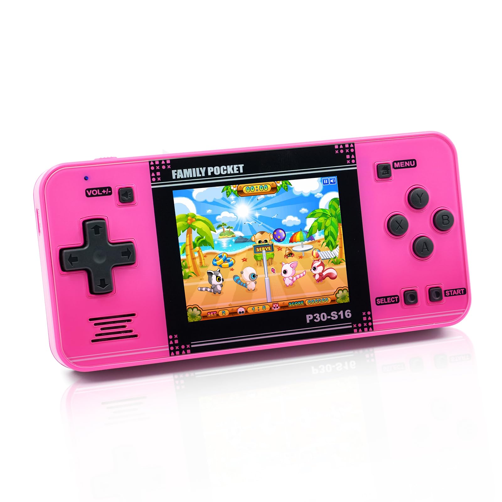 Photo 1 of Handheld Game for Kids -Preloaded 220 Retro Video Games, Portable Gaming Player with Rechargeable Battery 3.0" LCD Screen, Mini Arcade Electronic Toy Gifts for Boys Girls (Red)