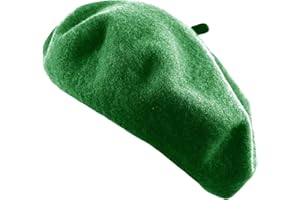 TZ PROMISE Women's French Beret Hat Solid Color Plain Wool Classic Traditional Artist Cap