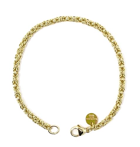 Königskette o. Königs-Armband Rund Gold Doublé o. Rotgold Doublé Halskette Anhängerkette Fußkettchen Goldkette Herren-Kette Damen Geschenk Schmuck ab Fabrik Italien tendenze