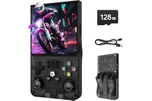 Console de jeu portable R36MAX rétro, écran IPS de 4 pouces, carte TF 128 Go, plus de 30 émulateurs grand public, plus de 18 