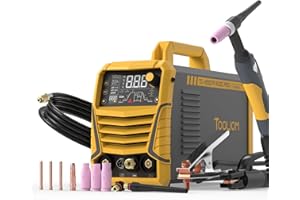 TOOLIOM 200A AC/DC TIG Welder with Pulse, Dual Voltage 110V/220V, Aluminum Welder with IGBT Inverter, Large LED Display, AC T
