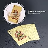 ACELION Gold Waterproof Plastic Playing Cards Deck Gift Poker view 4