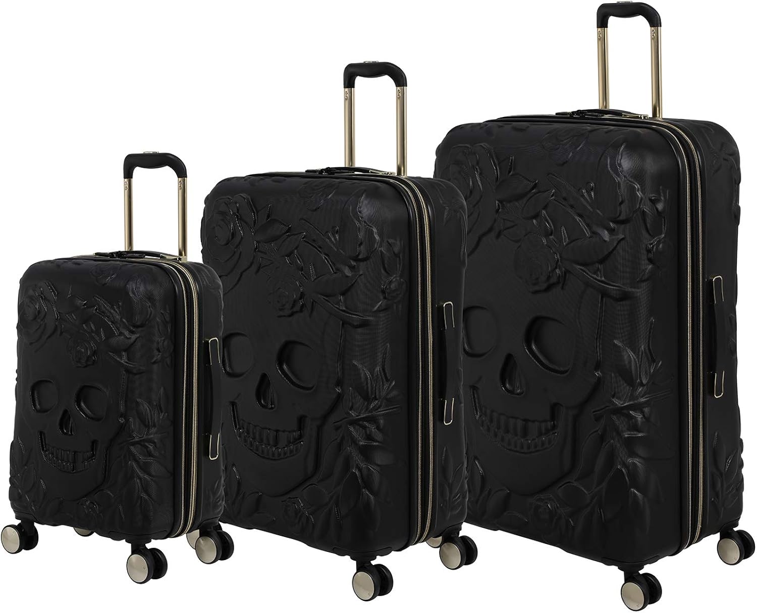 it luggage skulls embossed hardside