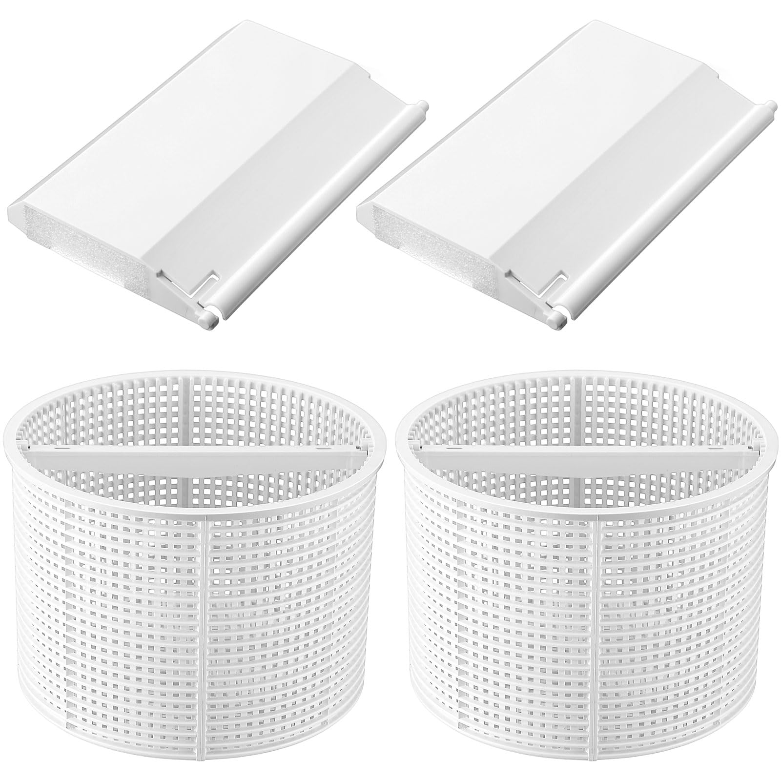 Photo 1 of RimCereal 2 Pcs SPX1082CA Pool Filter Basket and 2 Pcs SPX1082K Pool Skimmer Weir Door Flapper Weir Gate Assembly Compatible with Hayward In-Ground SP1082 SP1083 SP1084 SP1085 SP1086 SP1075
