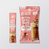 The Frozen Bean Hazelnut Instant Coffee Frappe, 10 Sticks | Real Arabica, 114mg caffeine, 5g sugar, Single serve packets, Hot or blended iced, On the go