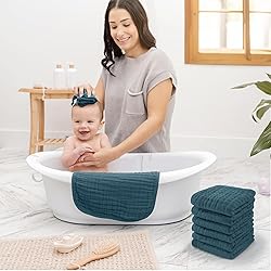 Comfy Cubs Muslin Baby Washcloths 6 Pack - Soft