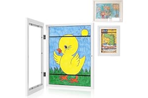 Art Frames, Large Artwork Frames Changeable Storage Holds 150 Pcs Pictures, Hangable Art Projects Storage Holder, Artwork Dis