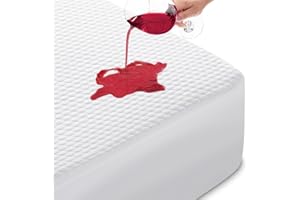 Minoroty Queen Size Waterproof Mattress Protector Viscose Made from Bamboo Mattress Pad Cover Noiseless Washable with Deep Pocket Up to 21"