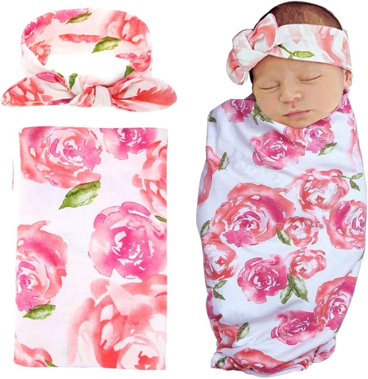 floral baby swaddle