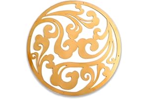 QYRCXX Copper Bird Bath Purification Disk, Water Wiggler for Bird Bath, Bird Bath Copper Disk, 1mm Reinforced 99% Pure Copper Cleaning Disk, Universal Fit for Outdoor Birdbaths, 4 Inch in Diameter (G)