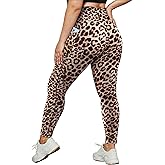 HLTPRO Plus Size Leggings with Pockets for Women - Black Yoga High Waist Tummy Control Pants for Workout