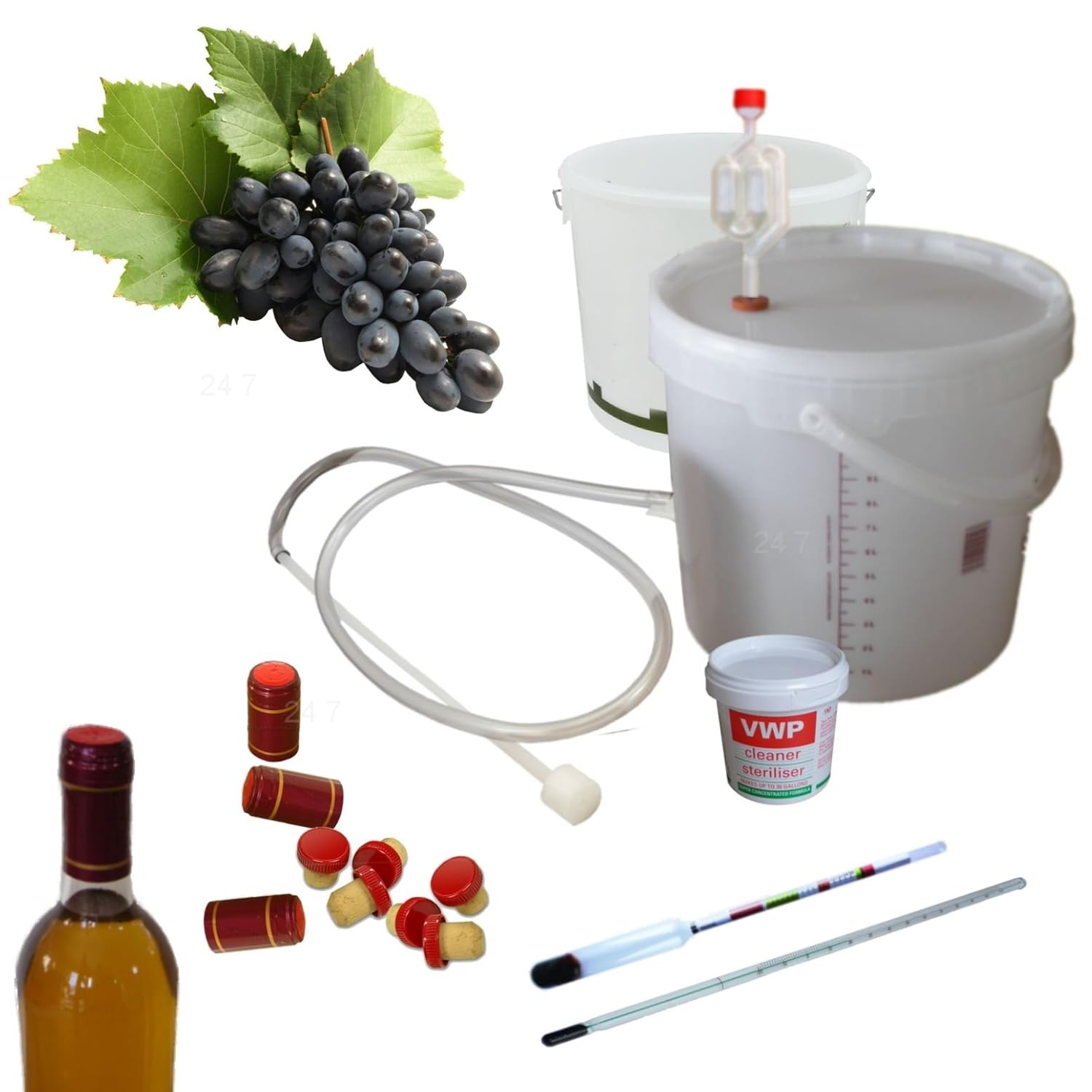 Wine Making Kit Full Starter 6 Bottles 4.5L SHIRAZ/MERLOT Complete