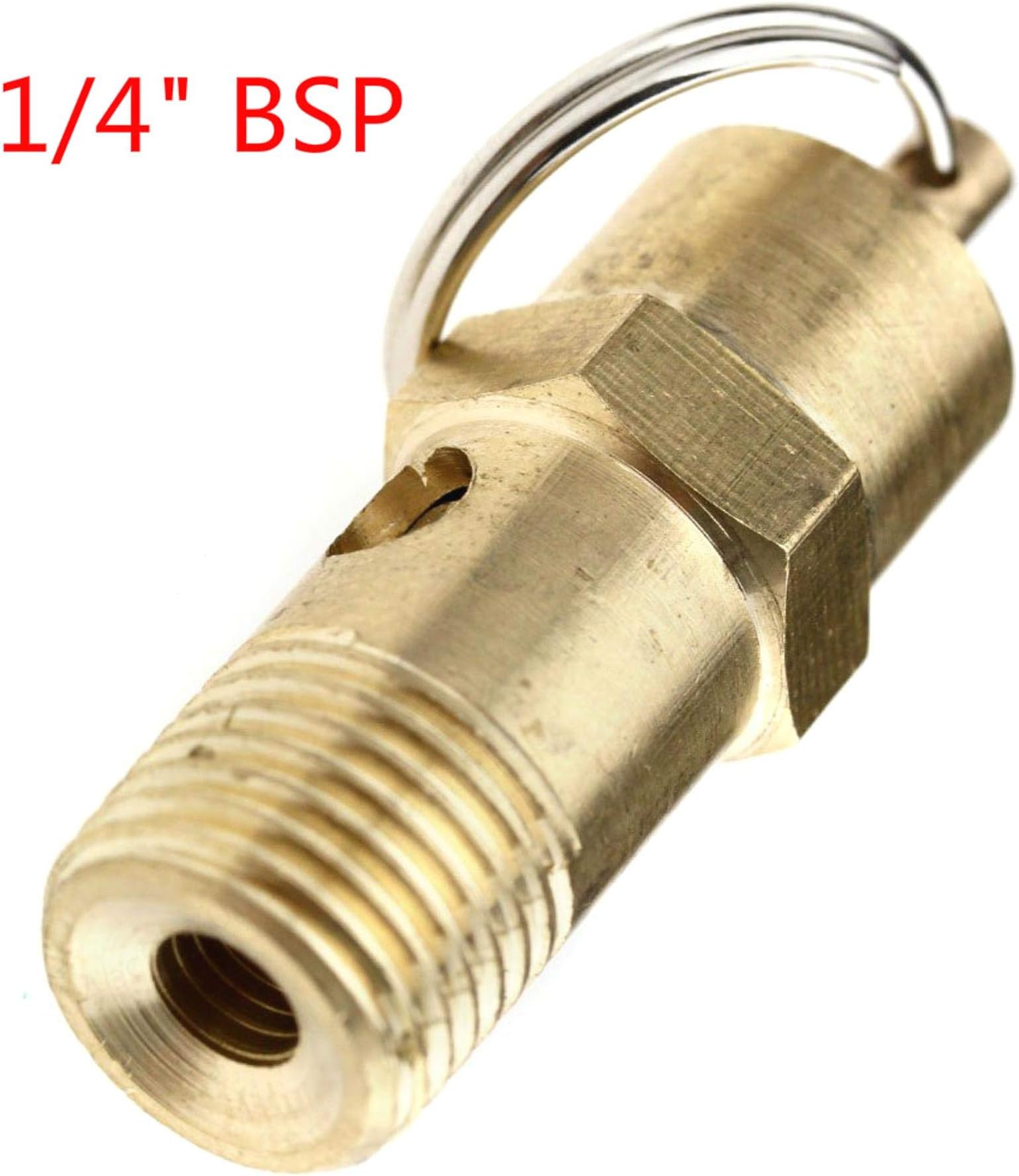 Sepikey Pressure Safety Switch Switch Relief Valve 1/4" BSP Brass Air Compressor Pressure Safety Switch 145PSI 10BAR