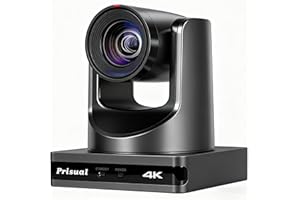 Prisual 4K HDMI/IP/USB PTZ Camera 20X, Advanced PTZ Auto Tracking Camera, 1/1.8”4K UHD 30P with Built-in Tally Light for Church Conference Events, PoE, PT20X-4K (NDI upgradable)
