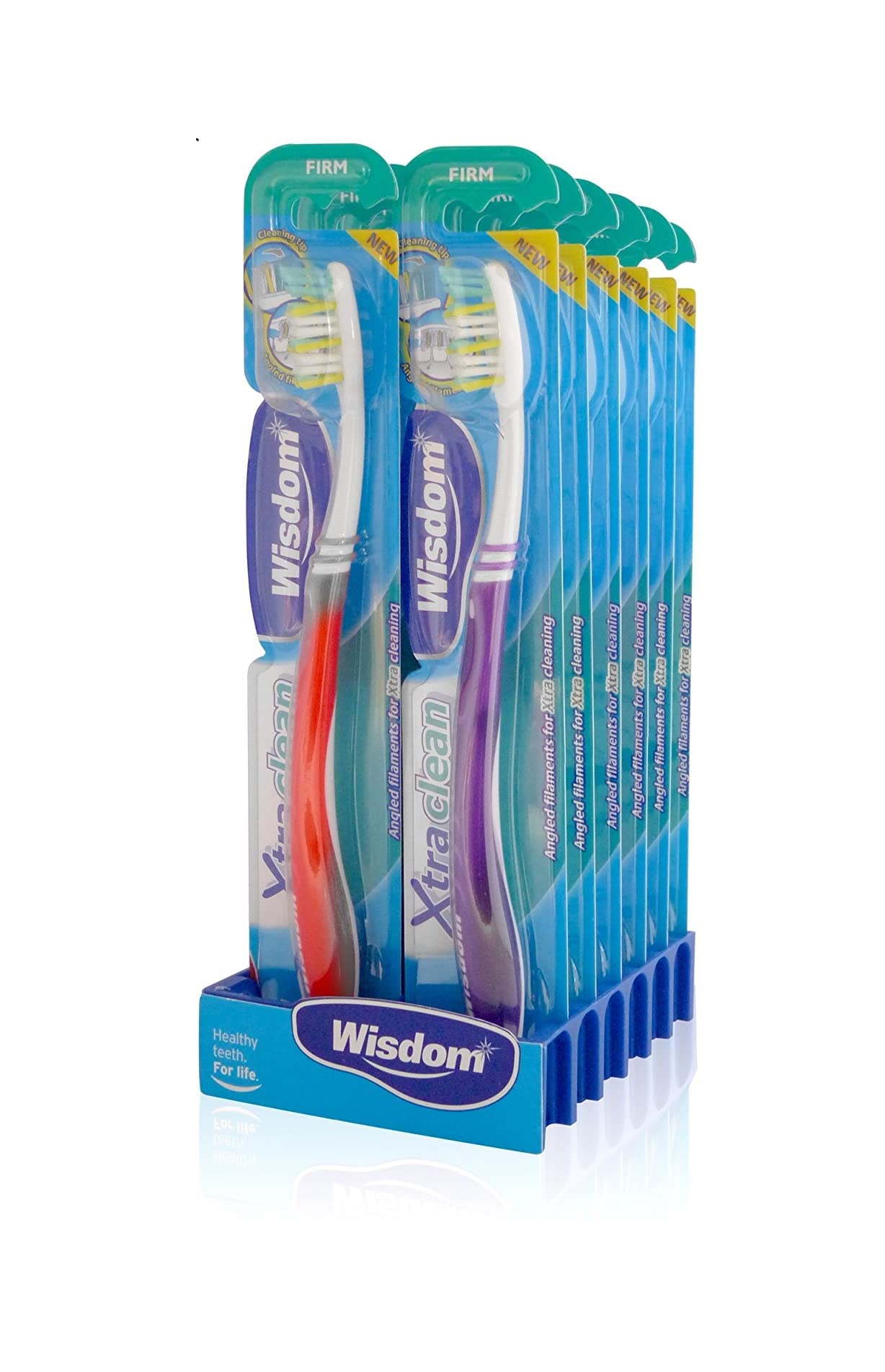 12x Wisdom Xtra Clean Manual Toothbrush Firm Bristles Teeth Cleaning Dental