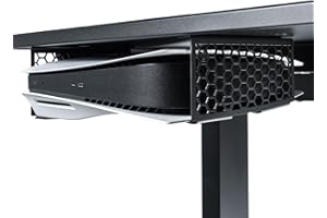 Stealth Mount for PS5 & for PS5 Pro, Under-Desk Console Mount with Ventilation Channels, Space-Saving Design