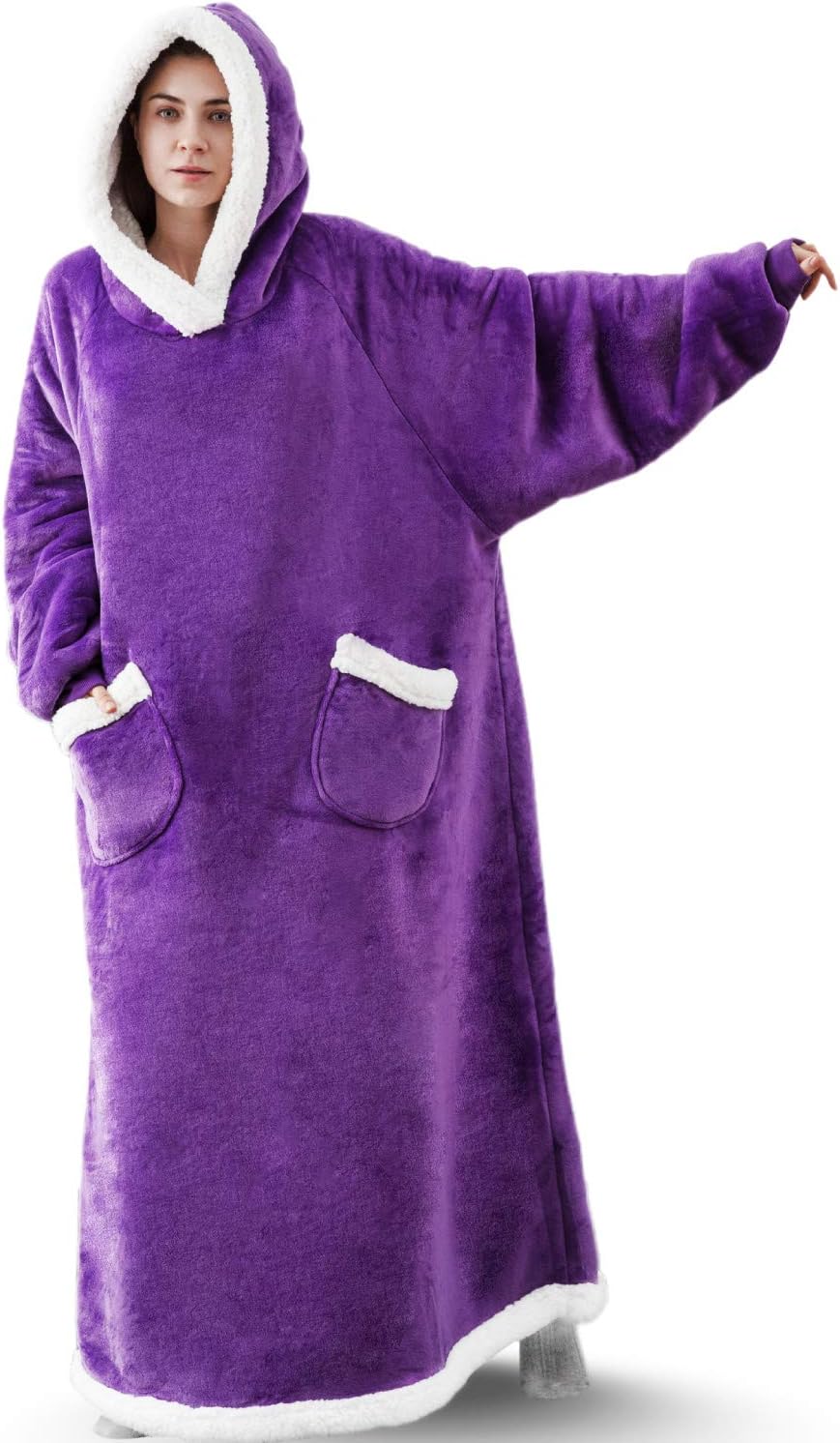 Amazon.co.jp Bedsure Long Sherpa Wearable Blanket Kitchen & Housewares