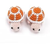 caiyjhao 2PCS Mini Funny Front Turtle, Mini Crochet Turtle is Suitable forRoom, Table, Home Decoration, Car Decoration, Birthday, New Year and Graduation Gift (Orange)