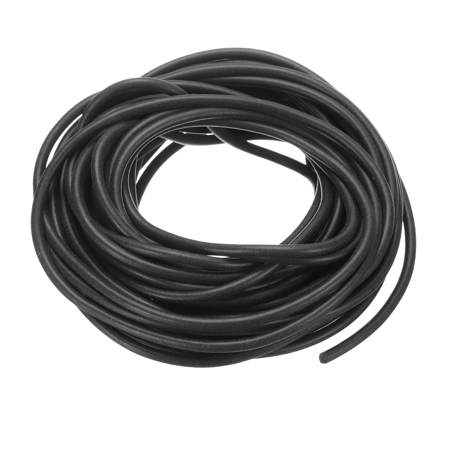 PATIKIL Silicone Foam Seal Strip, 10M(32.8Ft) 3.8mm(0.15") Dia Round High Density Solid Sponge Rubber Weather Stripping Cord for Sealing Gap Blocker Insulation, Black