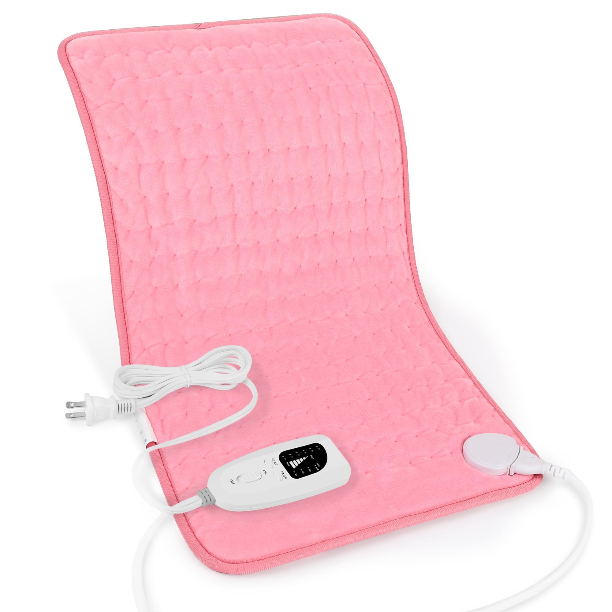 Photo 1 of Deepsoon Heating Pad,Electric Heating Pads for Back,Neck,Abdomen,Moist Heating Pad for Shoulder,Knee,Arms,Legs,Dry/Moist Heat & Auto Shut Off,Christmas Gifts for Men and Women,BabyPink,24x12 Inch