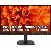 Amazon Basics 24 Inch (23.8 inch viewable) Gaming Monitor, FHD 1080P, 165Hz, VESA Compatible, Adaptive sync, 1ms Response, Black
