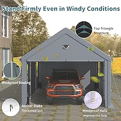 10x20FT Heavy Duty Carport Canopy,Extra Large