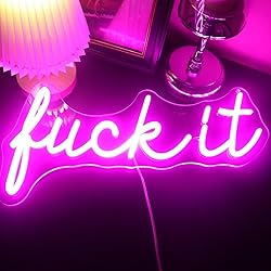 LED "Fuck It" Neon Sign USB Powered Neon Lights for