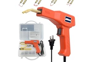 Allturn Plastic Welder,Plastic Welding Kit,Hot Staples for Car Bumper Repair and Plastic Products DIY Welding.(Red)
