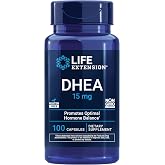Life Extension DHEA 15 mg, Hormone Balance, 100 Capsules | Supports Hormone Balance, Memory, Muscle Mass, Bone Density &amp; Healthy Sex Drive, Gluten-Free &amp; Non-GMO