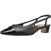 VANELi Womens Aliz Round Toe Slingback Pumps Dress Casual Low Heel 1-2" - Black