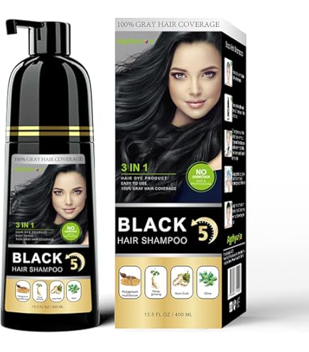 Amazon.com : 3 in 1 Semi-Permanent Black Hair Dye - 13.5 FL Oz