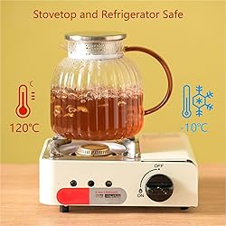 Wlasss Glass Teapot,Stovetop Safe,46.8 oz/1385 ml