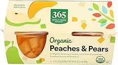 365 by Whole Foods Market, Organic Peaches & Pears Snack Cups, 4 Count