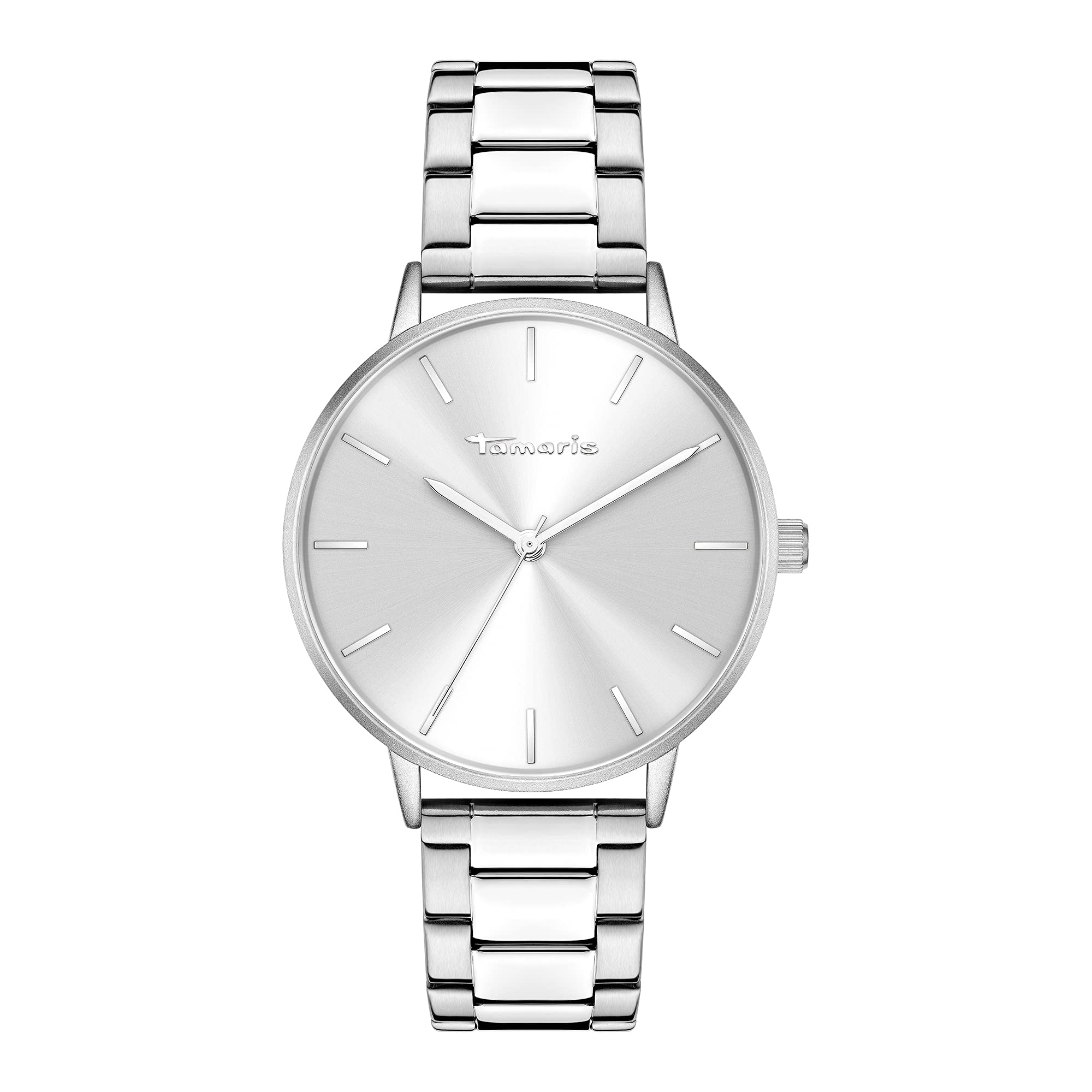 Tamaris Women's Analogue Quartz Watch with Stainless Steel Strap, Silver, 36 mm, Modern