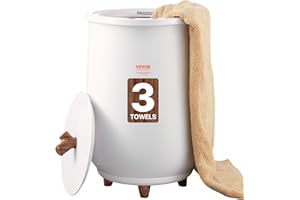 VEVOR Towel Warmers for Bathroom, Towel Warmer Bucket Auto Shut Off for Spa Fits up to 3 Oversized Towels, Blankets, Clothes, Bathrobes, PJ's and More