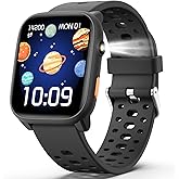 MgaoLo Kids Smart Watch 1.85" Upgrade - Fitness Tracker with Heart Rate Sleep Monitor, 100+ Sports Modes, 12 Puzzle Games, Activity Tracker for Boys Girls Outdoor Fun (Black)