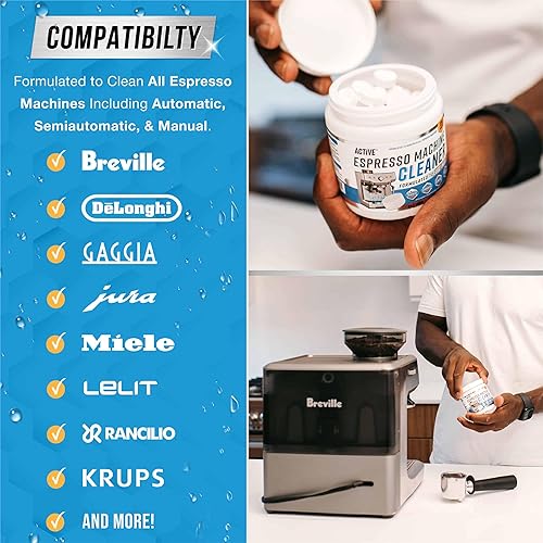 ACTIVE Espresso Machine Cleaning Tablets Descaling 120 Tabs