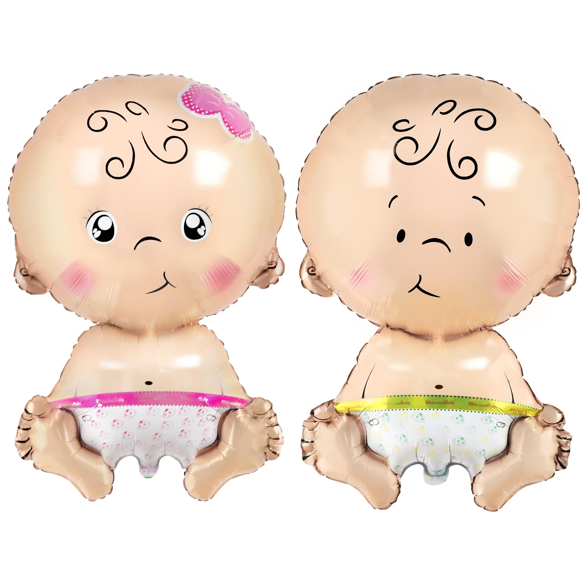 KatchOn, Baby Gender Reveal Balloons Set - 32 Inch, Pack of 2 | Baby Balloons for Gender Reveal Decorations | Boy Or Girl Decorations