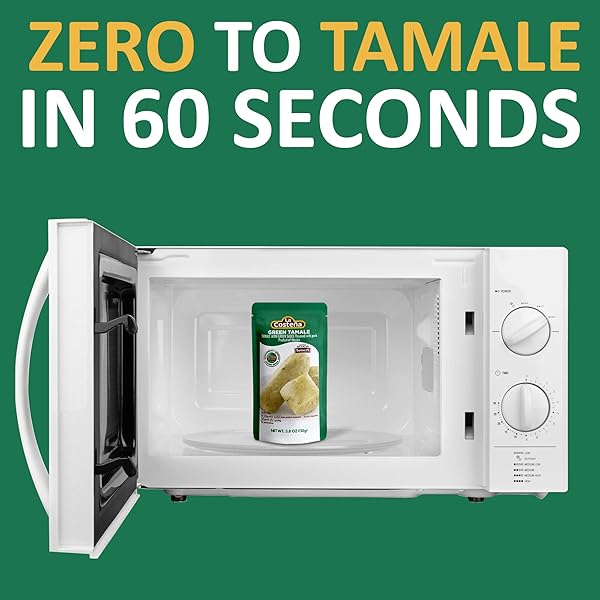 LA COSTEÑA TAMALES VERDES, PORK FLAVOR, MICROWAVEABLE, NO REFRIGERATION REQUIRED, 3.