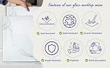 Kitchenville Glass Chopping Board 50x40 cm Tempered Worktop Saver White Marble view 2